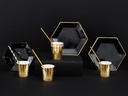 Black & Gold Plates Let’s Celebrate, 20cm (1pkt / 6pc)
