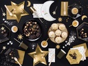 Black & Gold Plates Let’s Celebrate, 20cm (1pkt / 6pc)