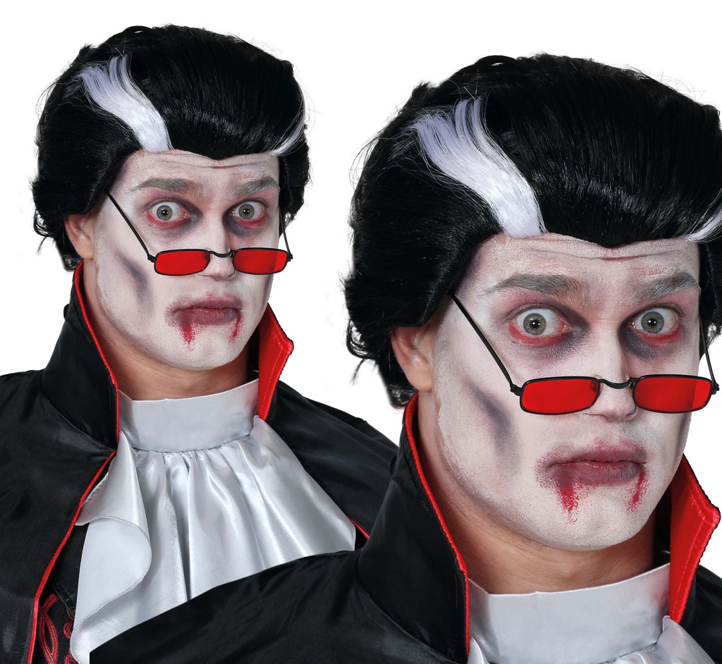 Black & White Dracula Wig – Adult One Size