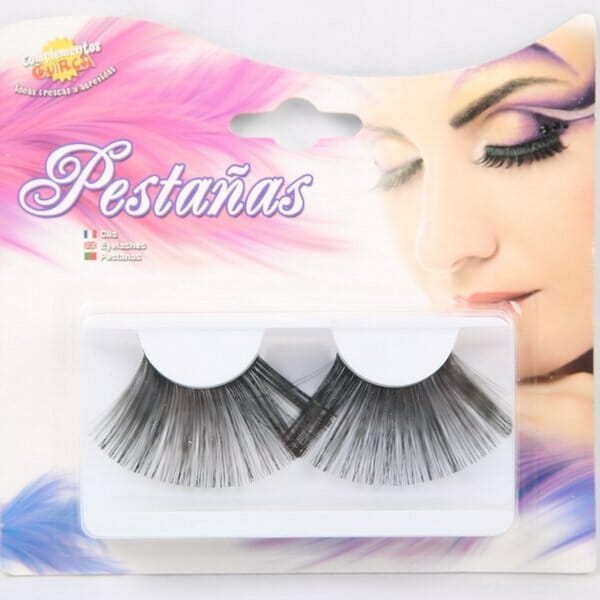 Black Long Eyelashes with Glue