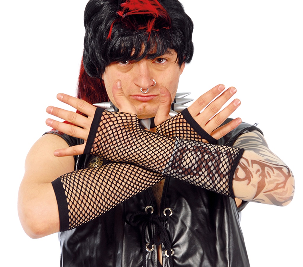 Black Mesh Gloves 20cm