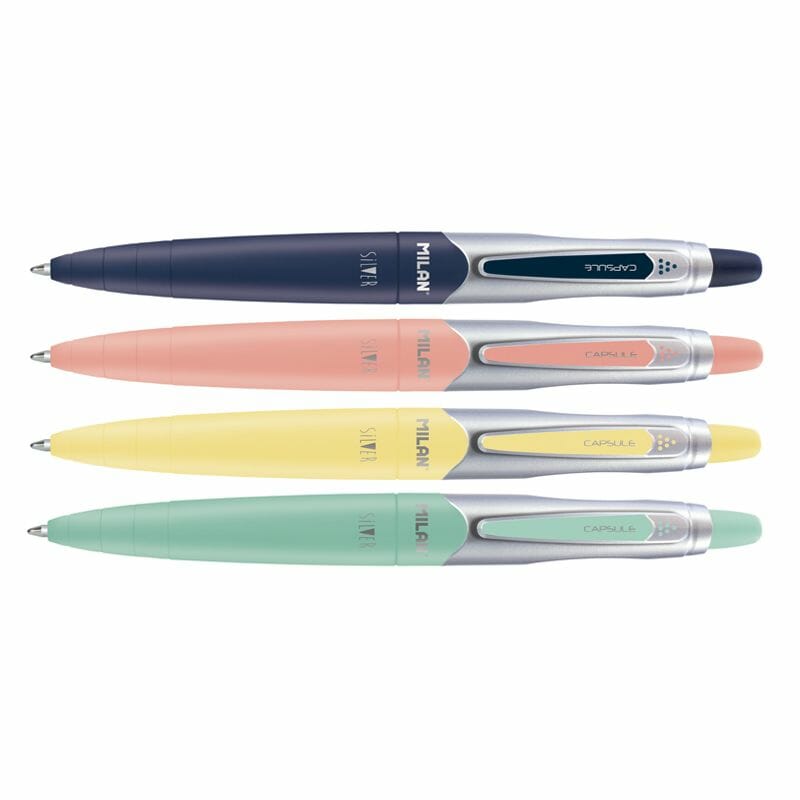 Blue Capsule Silver Ballpen