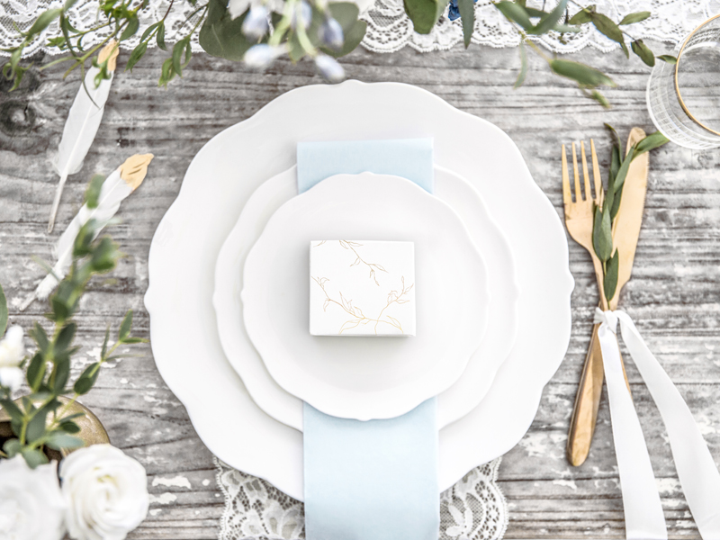 Boxes Branches White 6×3.5×5.5cm (1pkt / 10pc)
