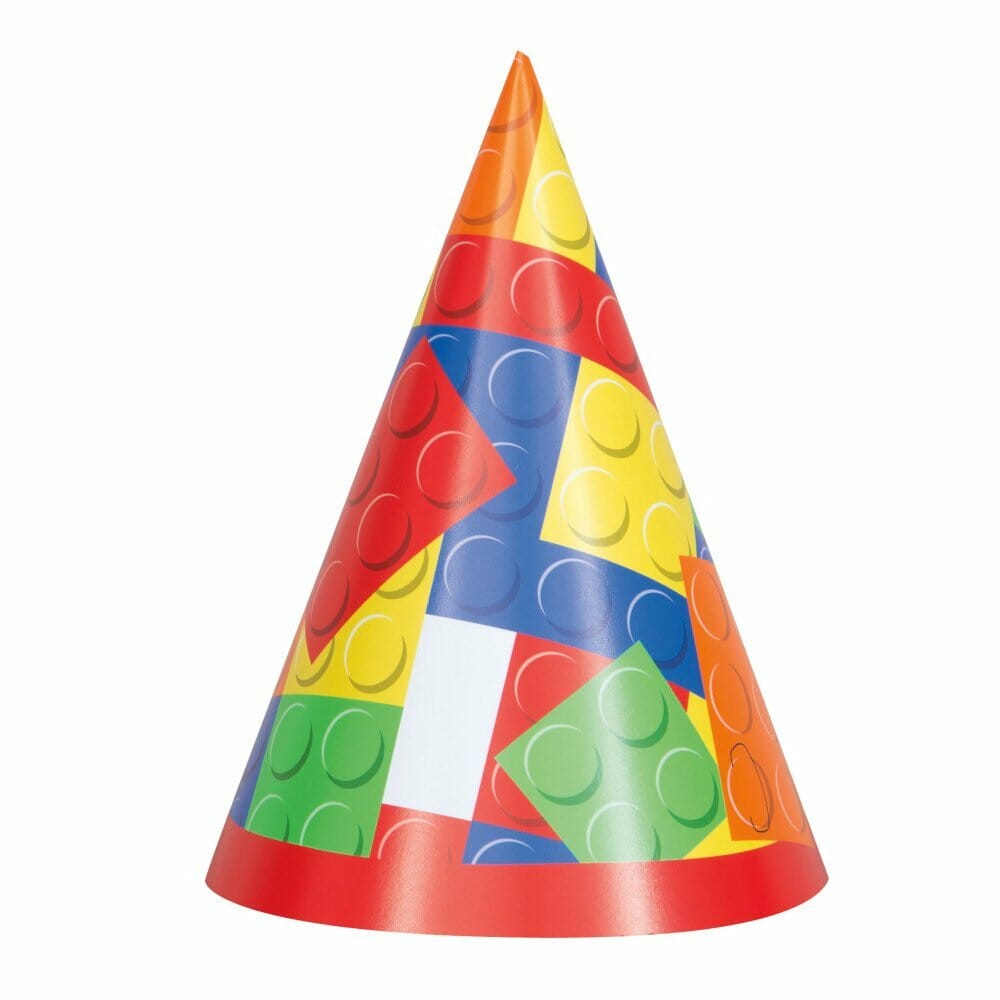 Building Blocks Birthday Party Hats – 8pk