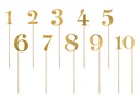 Cake Topper Numbers, Gold, 25.5-26.5cm (1pkt / 11pc)