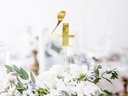 Cake Topper Numbers, Gold, 25.5-26.5cm (1pkt / 11pc)