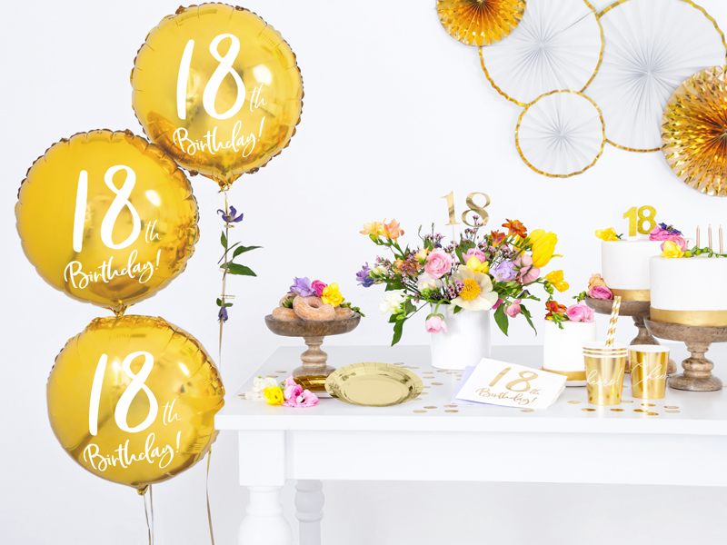Cake Topper Numbers, Gold, 25.5-26.5cm (1pkt / 11pc)