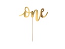 Cake Topper One, Gold, 19cm