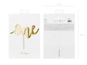 Cake Topper One, Gold, 19cm