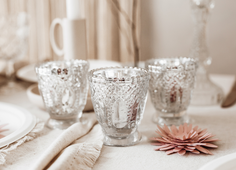 Candle Holder Silver 8cm – 1pc