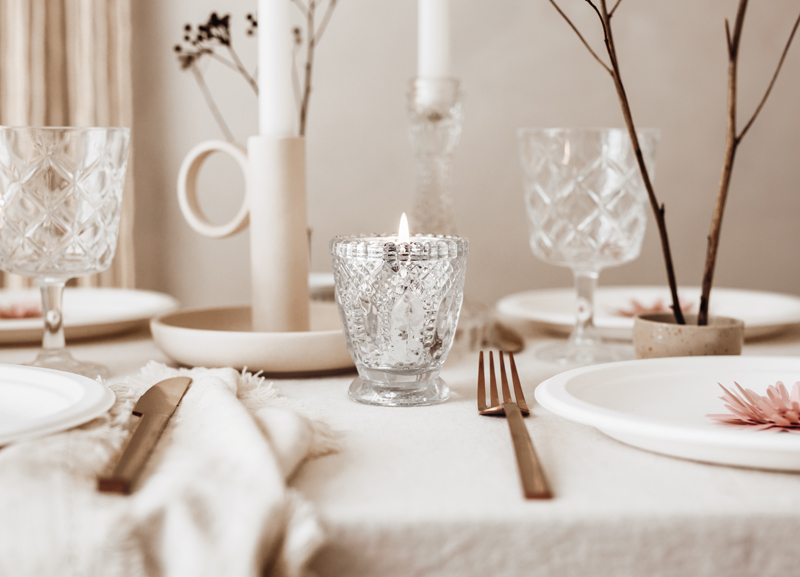 Candle Holder Silver 8cm – 1pc
