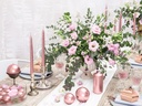 Candle Sphere Metallic Rose Gold 8cm – 1pc