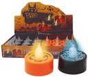 Candle With Light (Assorted Orange / Black) 4x4cm – 1pk