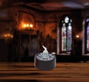 Candle With Light (Assorted Orange / Black) 4x4cm – 1pk