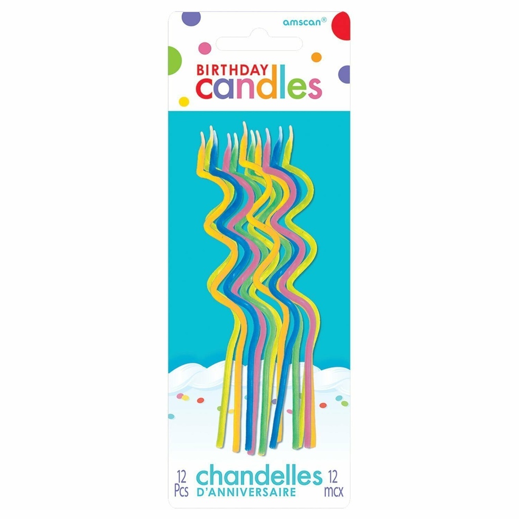 Candles Skinny Assorted Coil 12.5cm – 12pk