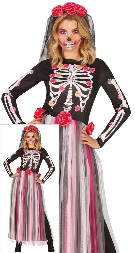 Catrina Elegant Skeleton Costume – Adult Size Large (42-44)
