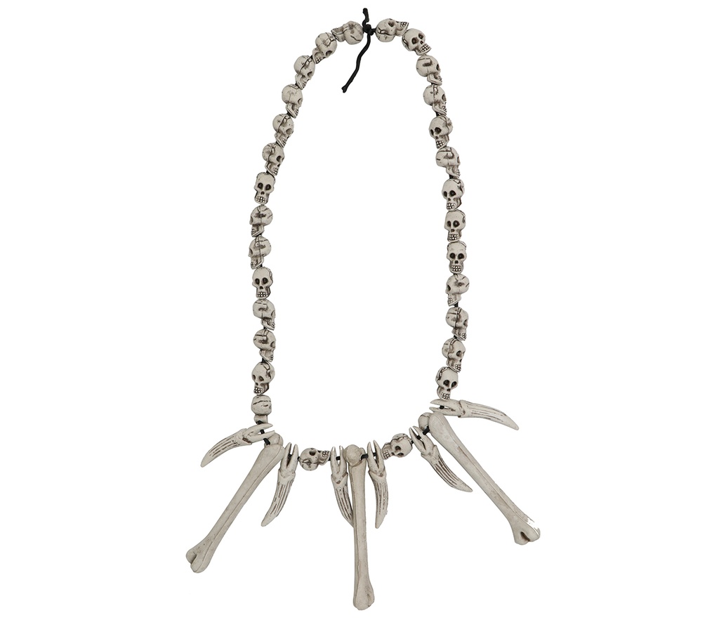 Caveman Necklace With Skulls