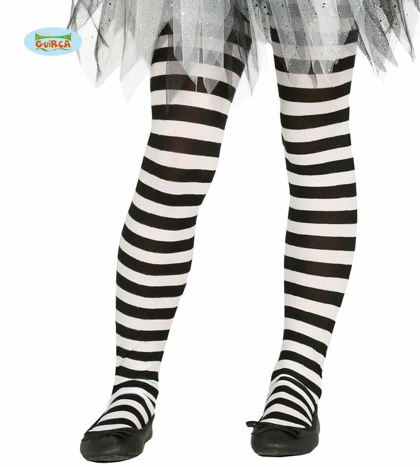 Child White Striped Tights – Age 3 to 6 Years