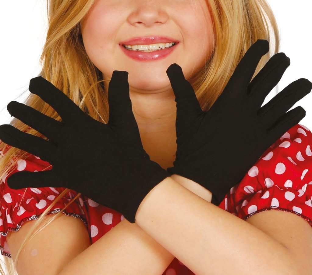 Children’s Black Gloves 22cm (Pair)