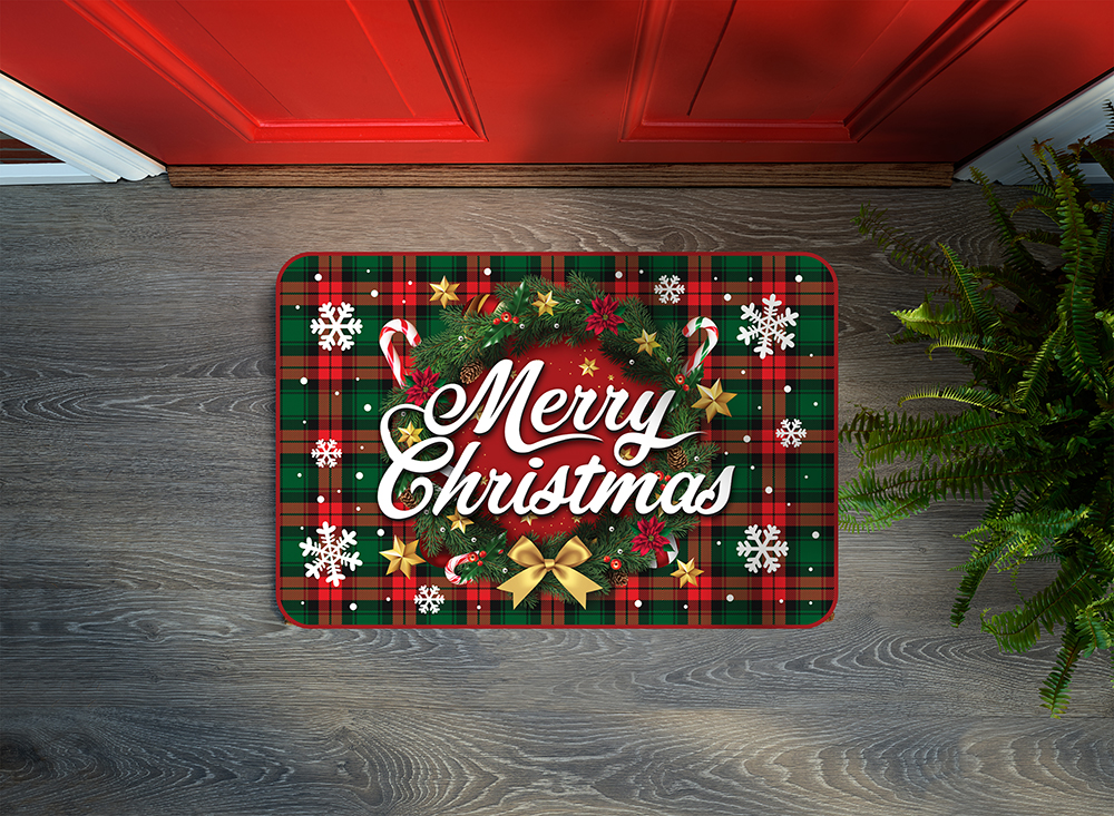 Christmas Doormat Carpet Merry Christmas 60x40cm
