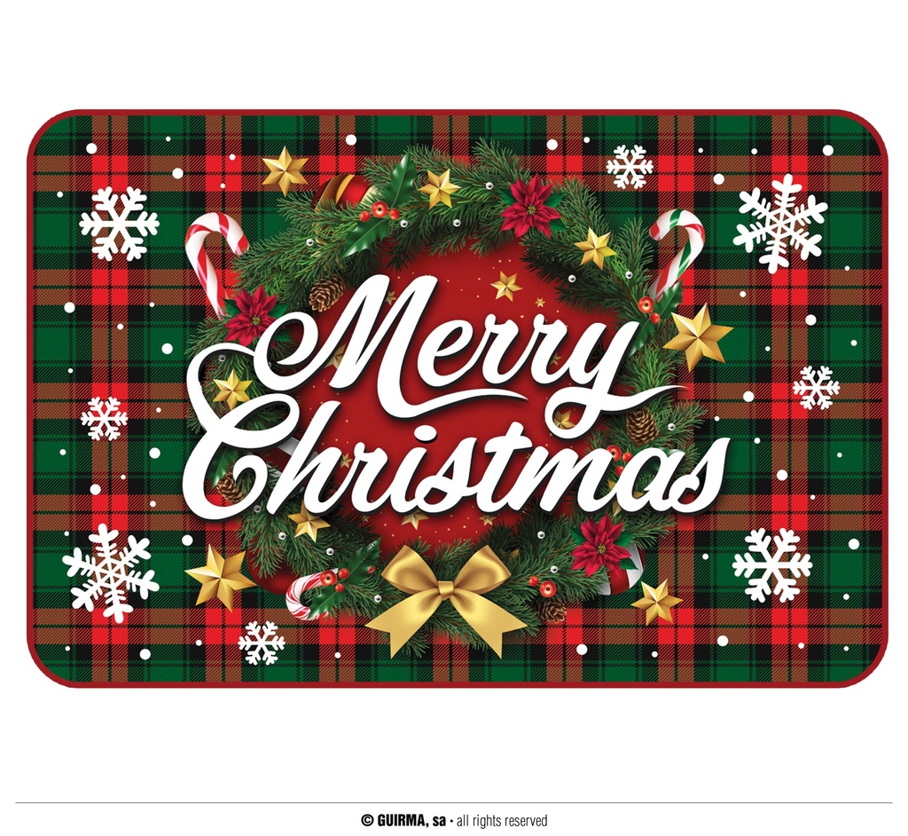 Christmas Doormat Carpet Merry Christmas 60x40cm