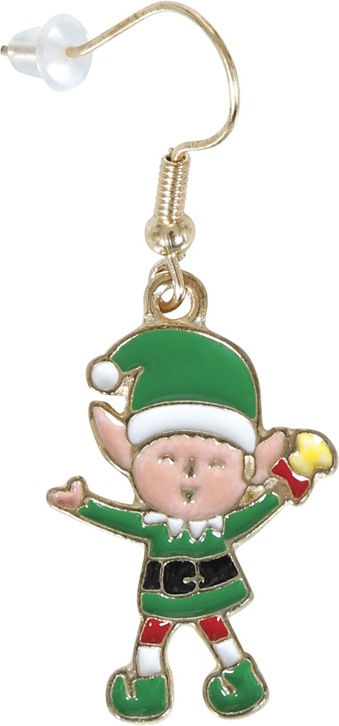 Christmas Elf Metal Earrings