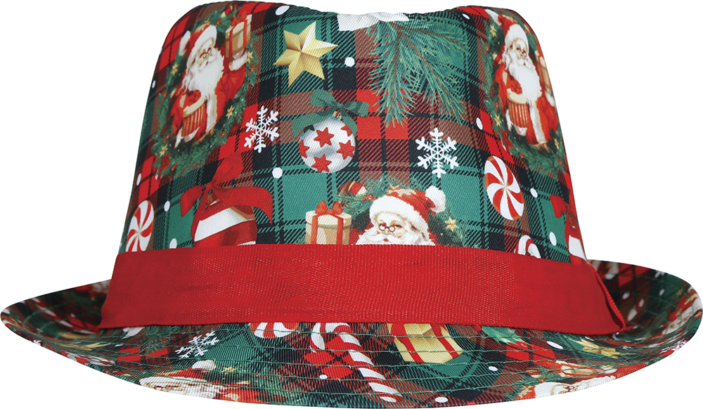 Christmas Green Ganster Hat – Adult One Size