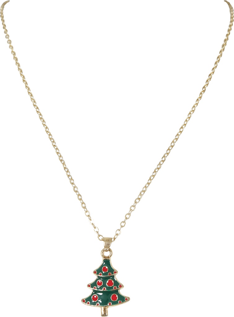 Christmas Little Tree Metal Necklace