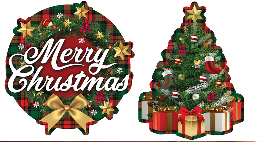 Christmas Merry Christmas Garland Banner 300cm (16x16cm)