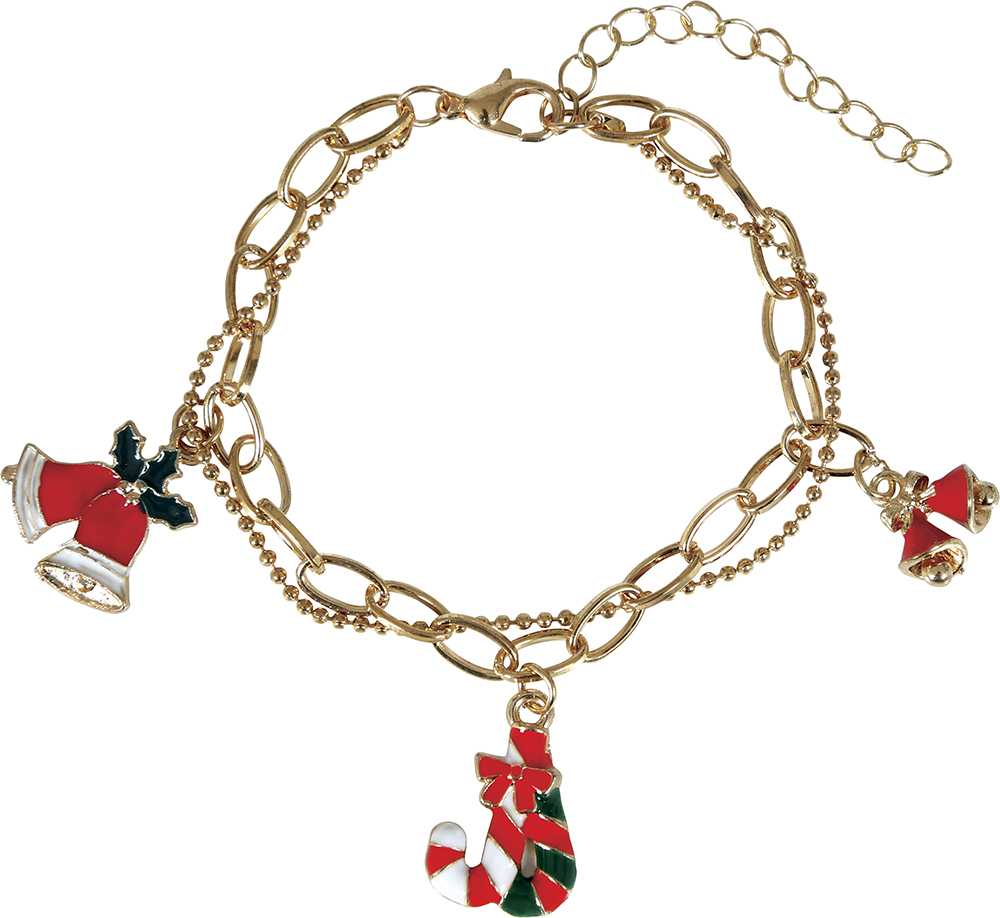 Christmas Metal Bracelet With Charms (40018)