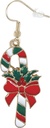 Christmas Metal Earrings Christmas Candy Cane