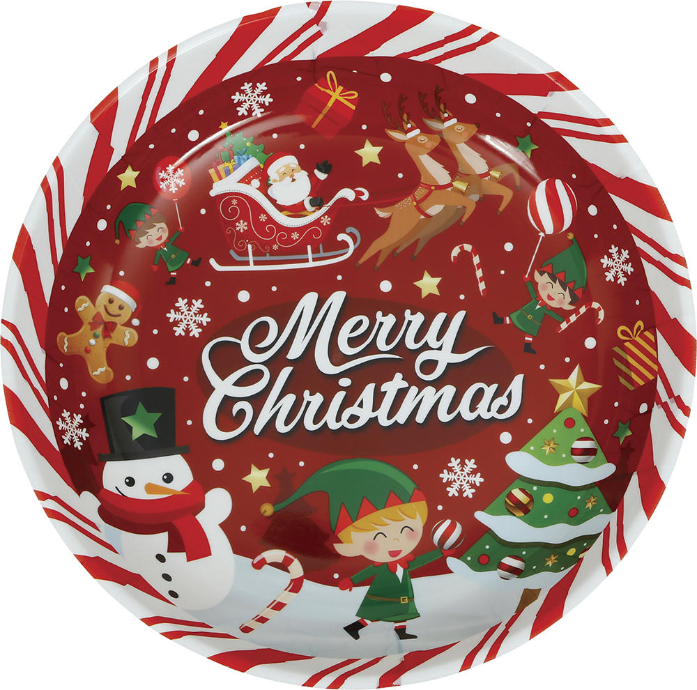 Christmas Plastic Bowl Merry Christmas 32cm