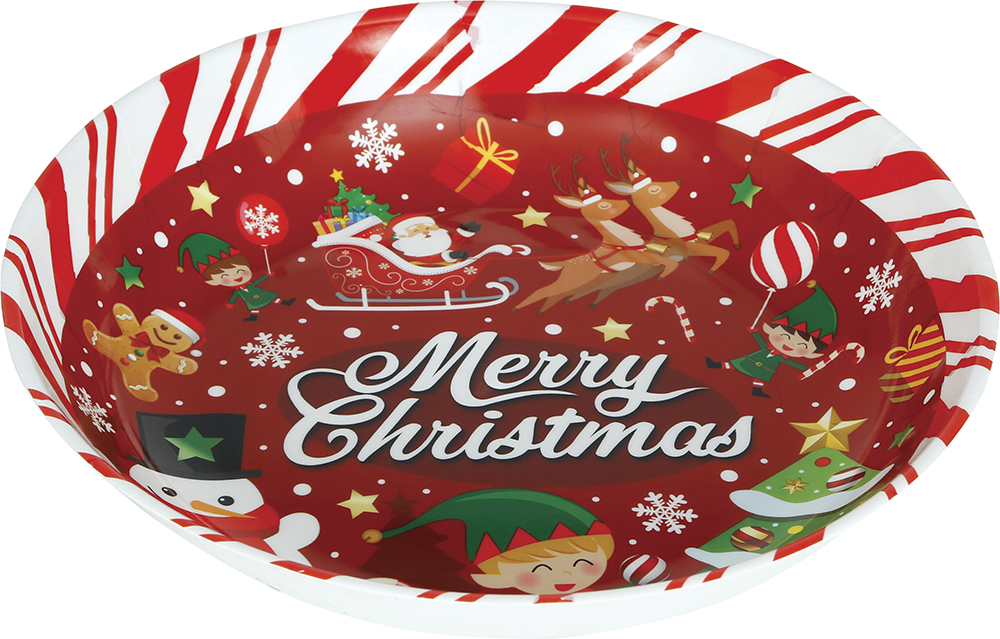 Christmas Plastic Bowl Merry Christmas 32cm