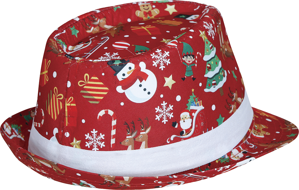 Christmas Red Ganster Hat – Adult One Size