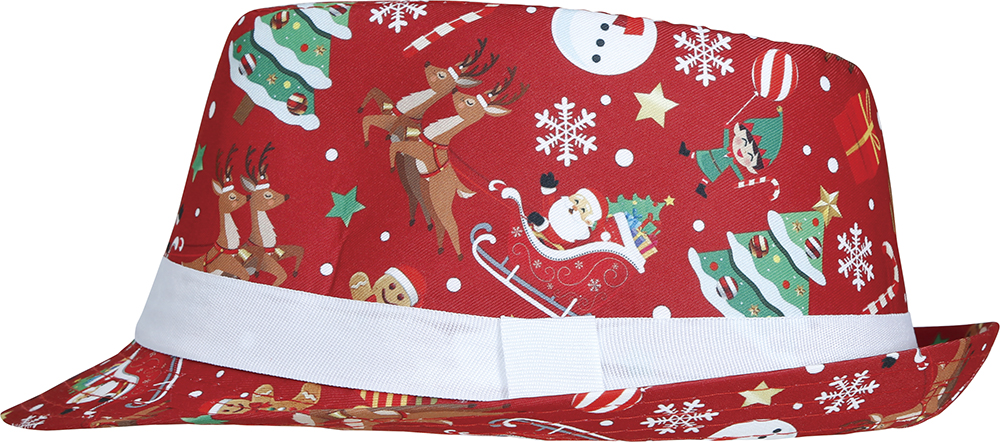 Christmas Red Ganster Hat – Adult One Size
