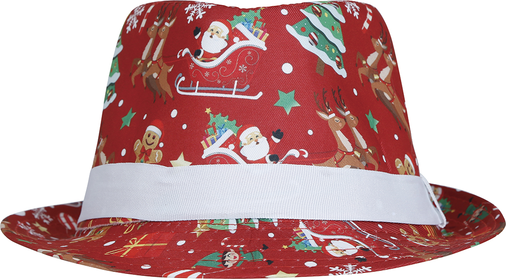 Christmas Red Ganster Hat – Adult One Size