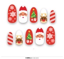 Christmas Santa Nails With Adhesive – 10pcs