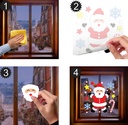Christmas Satna Gel Window Decoration 20x25cm