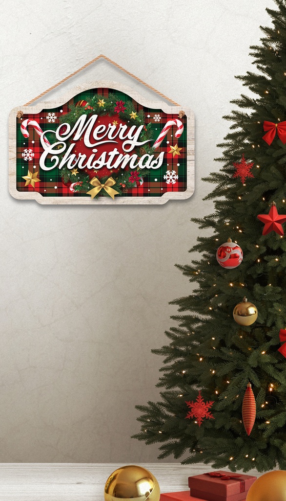 Christmas Sign Merry Christmas 34x19cm