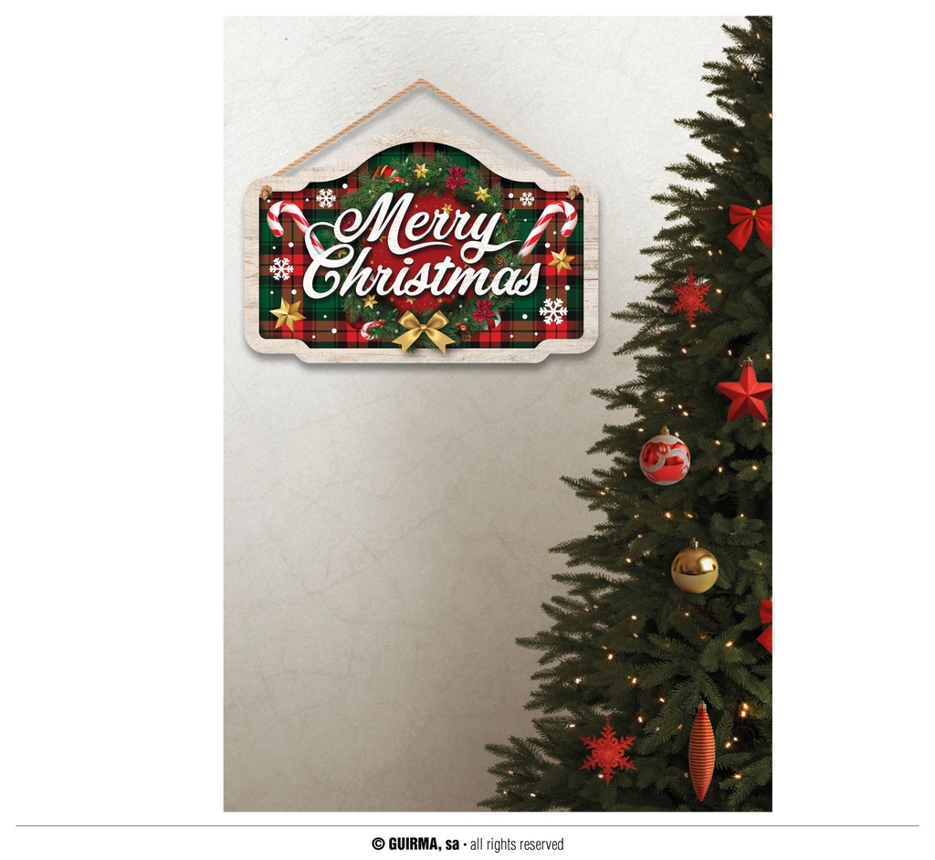 Christmas Sign Merry Christmas 34x19cm