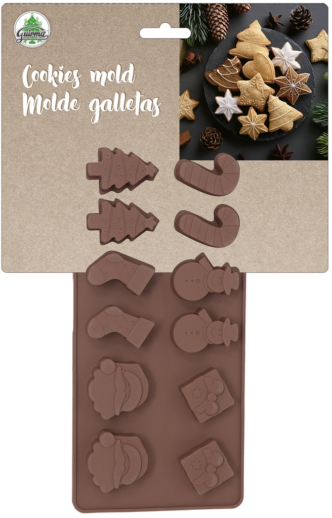 Christmas Silicone Baking Mold 12 For Cookies Christmas 10x20cm