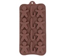 Christmas Silicone Baking Mold For 12 Cookies Gingerbread 10x20cm