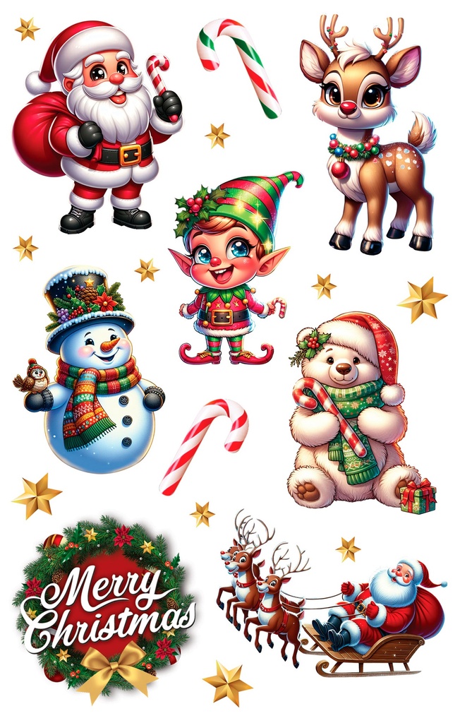 Christmas Temporary Tattoo Sheet