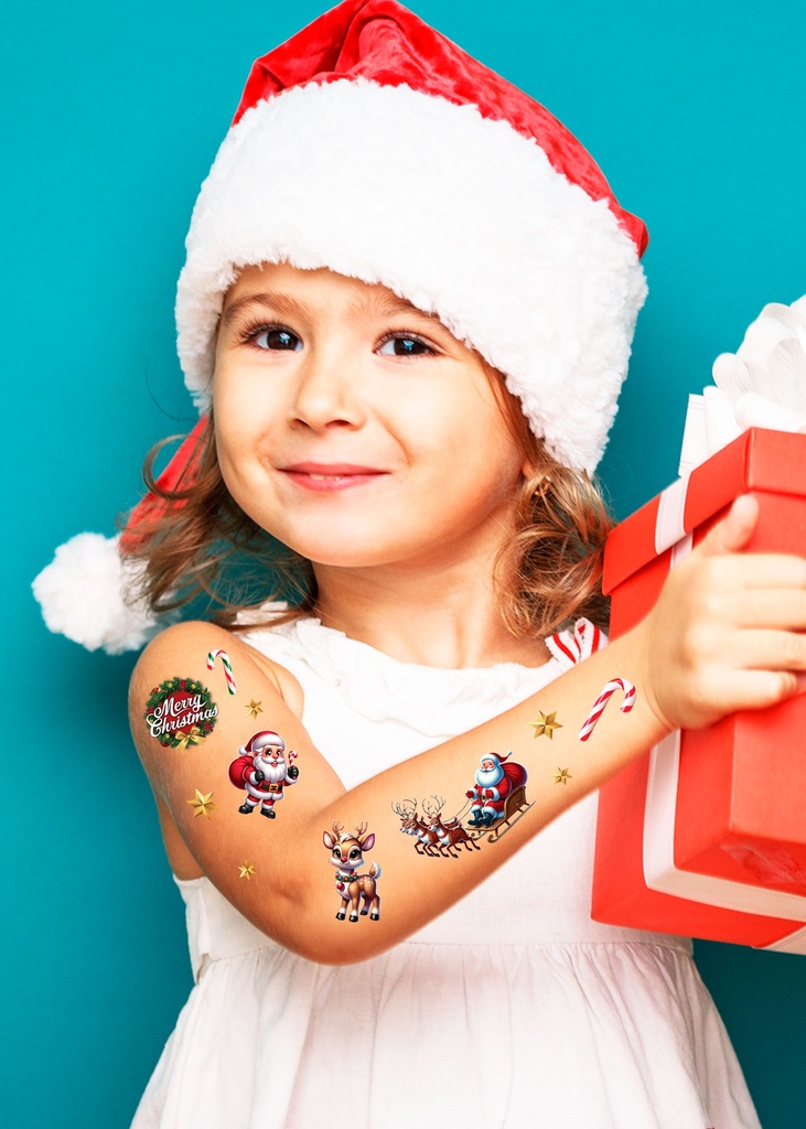 Christmas Temporary Tattoo Sheet