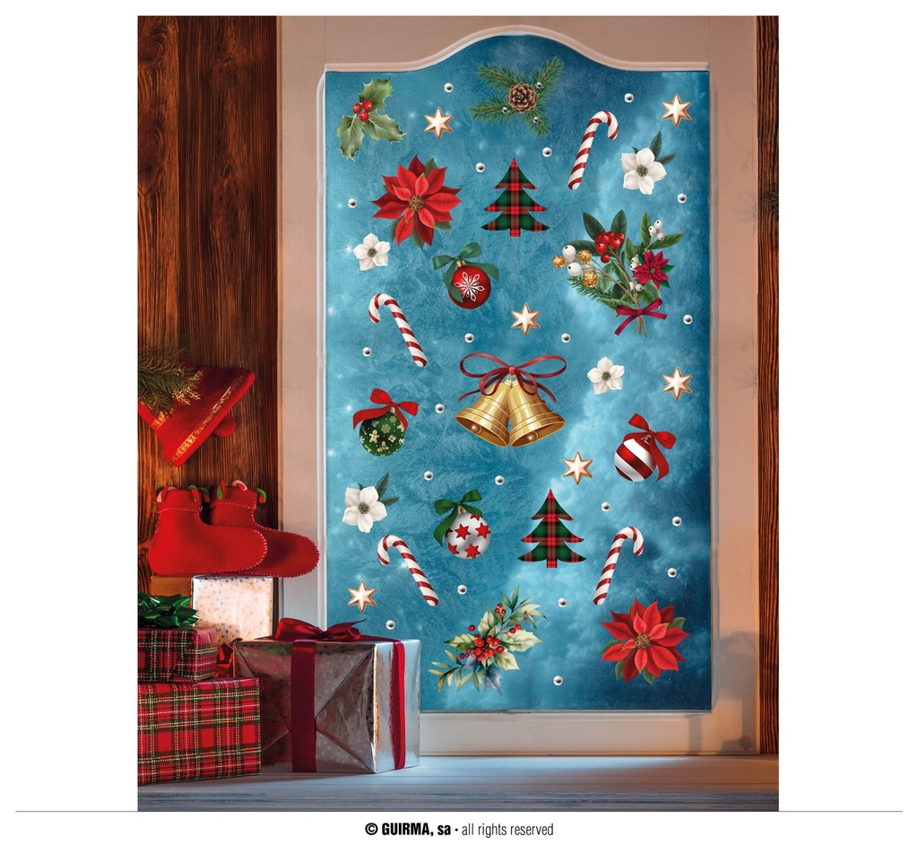 Christmas Window Stickers 2 Sheets 30x40cm