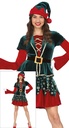 Classic Red / Green Female Elf – Adult Size Extra Large (44-46)