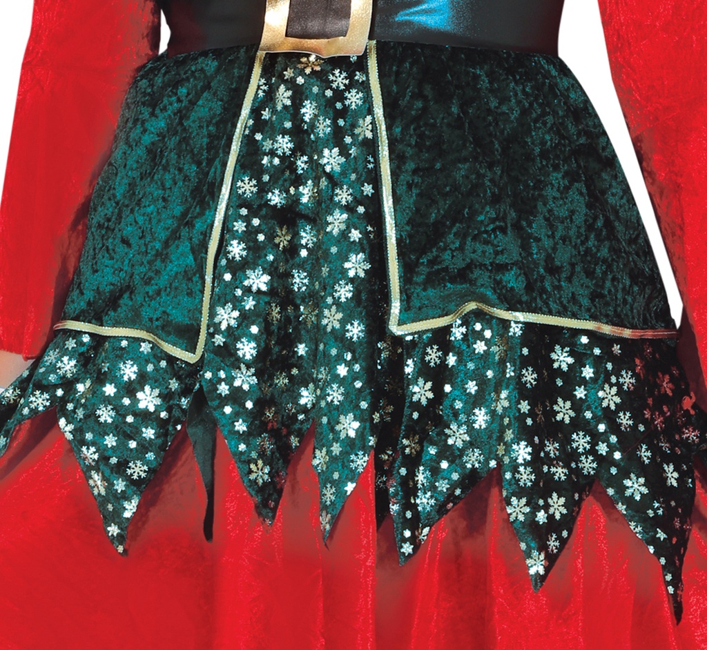 Classic Red / Green Female Elf – Adult Size Extra Large (44-46)