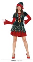 Classic Red / Green Female Elf – Adult Size Large