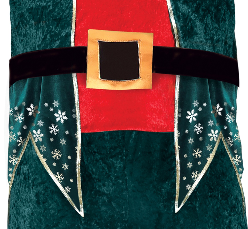 Classic Red / Green Male Elf – Adult Size Extra Large (54-56)