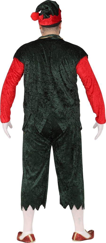 Classic Red / Green Male Elf – Adult Size Extra Large (54-56)